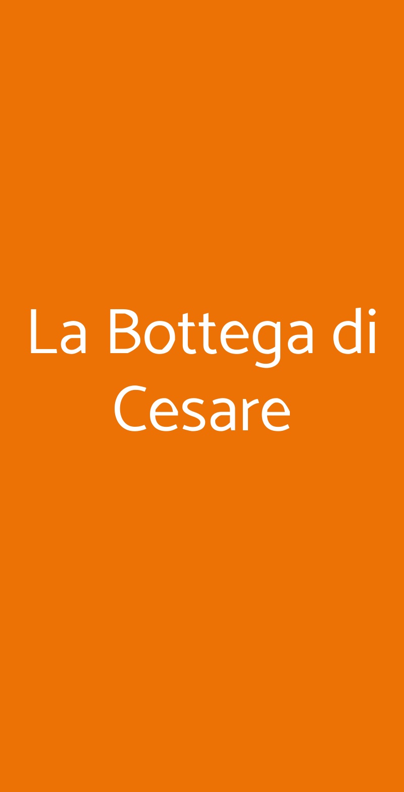 La Bottega di Cesare Roma menù 1 pagina