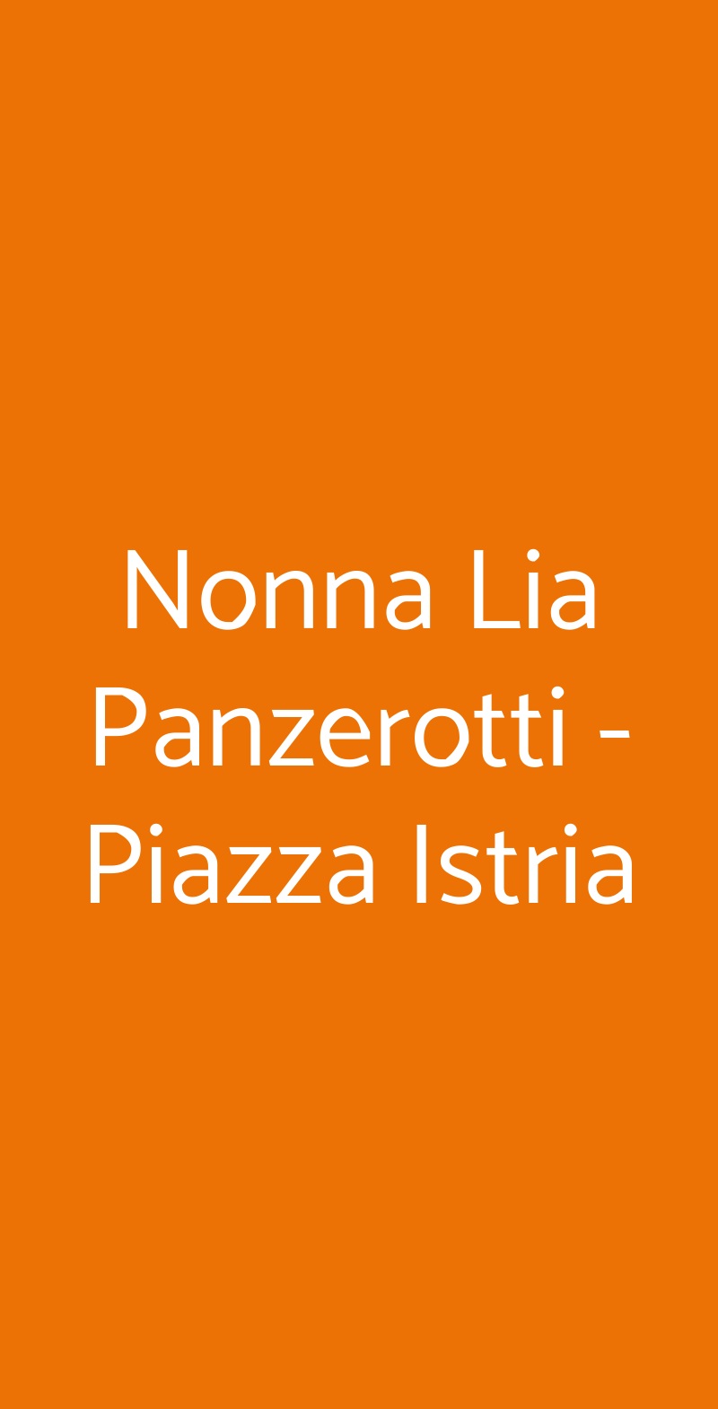 Nonna Lia Panzerotti - Piazza Istria, Roma