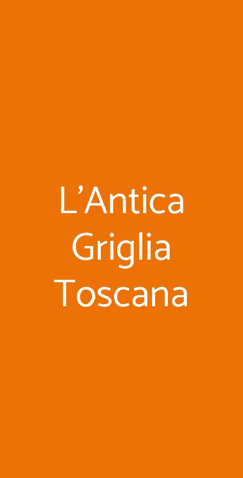 L'Antica Griglia Toscana Roma menù 1 pagina