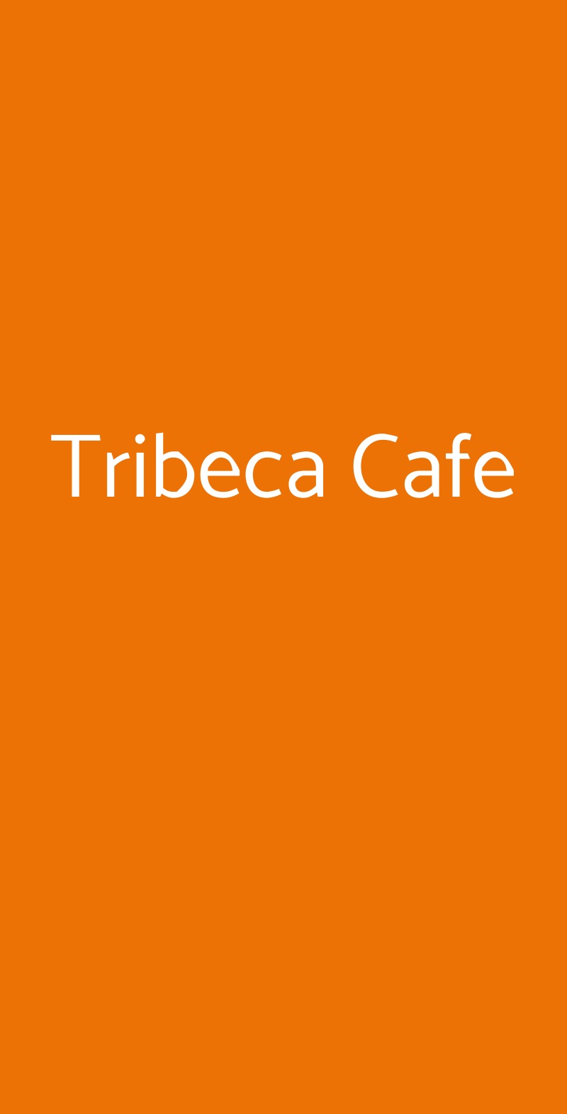 Tribeca Cafe Roma menù 1 pagina