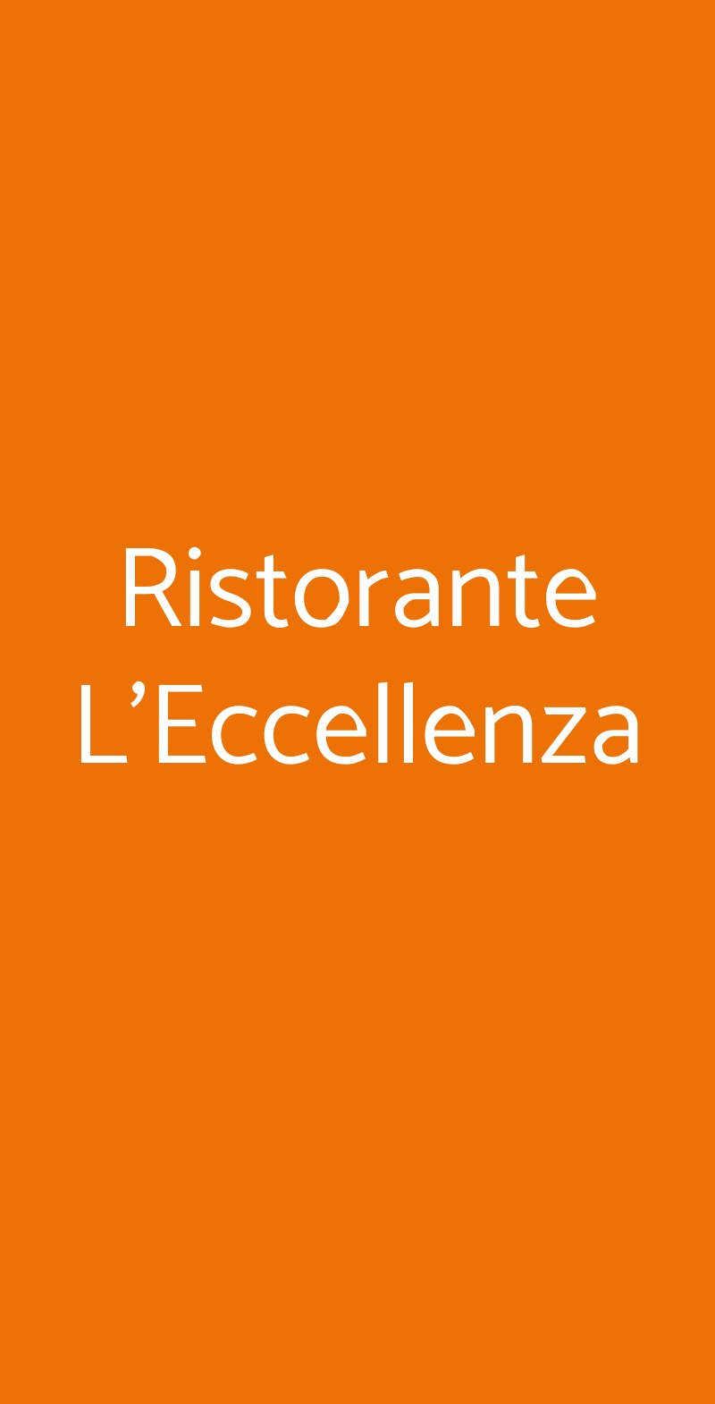 Ristorante L'Eccellenza Roma menù 1 pagina