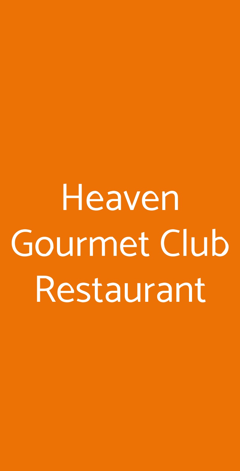 Heaven Gourmet Club Restaurant Roma menù 1 pagina