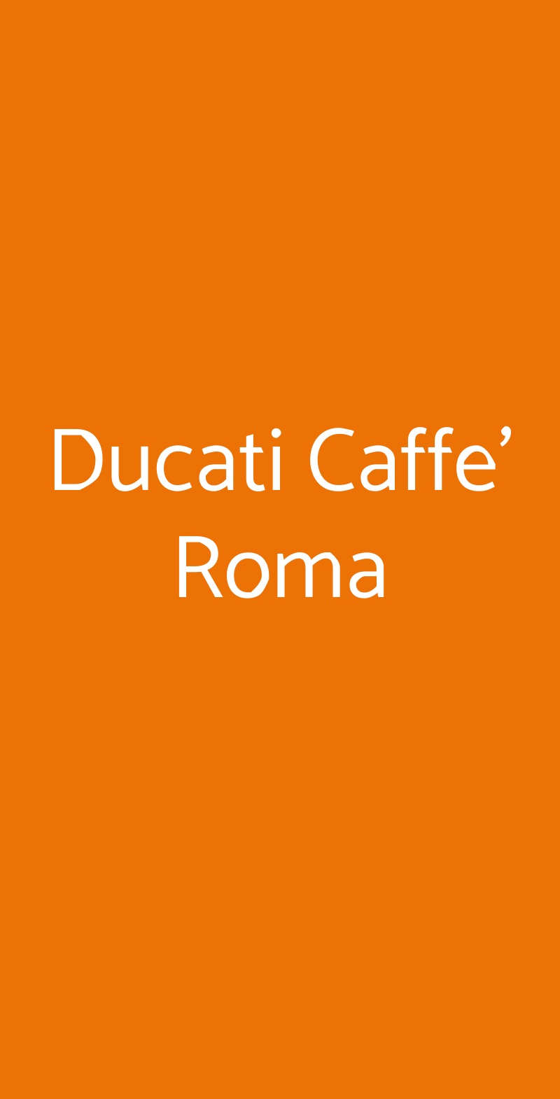 Ducati Caffe' Roma Roma menù 1 pagina