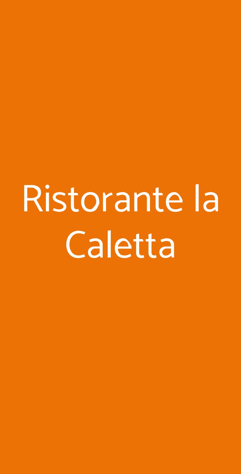 Ristorante la Caletta Roma menù 1 pagina