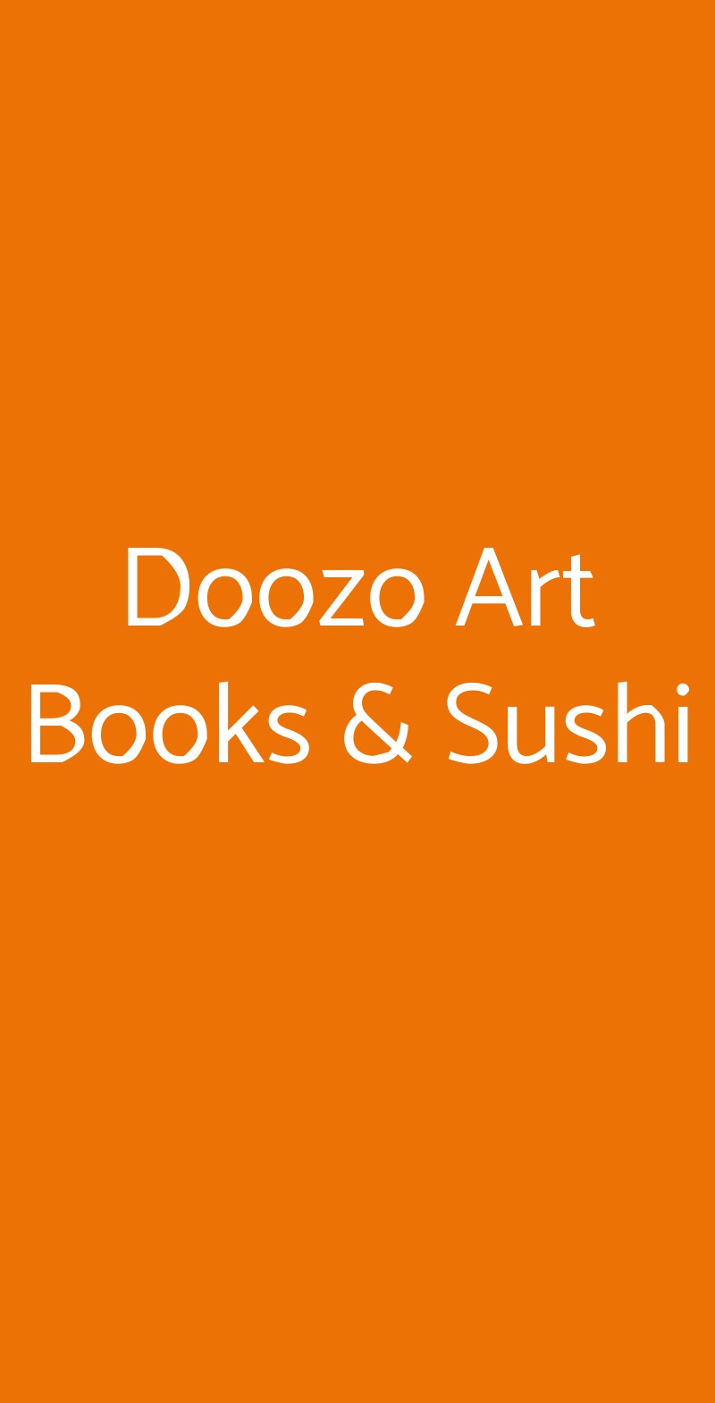 Doozo Art Books & Sushi Roma menù 1 pagina