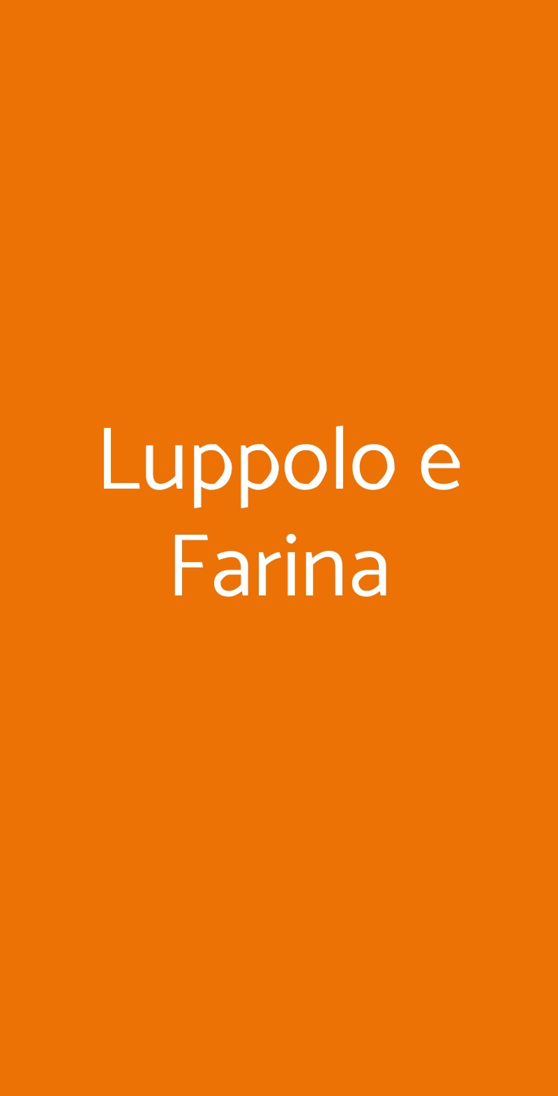 Luppolo e Farina Roma menù 1 pagina