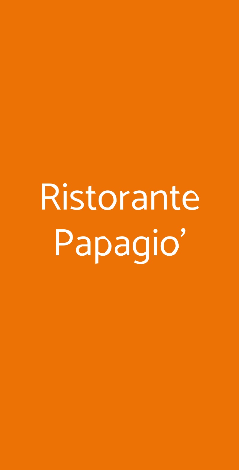 Ristorante Papagio' Roma menù 1 pagina