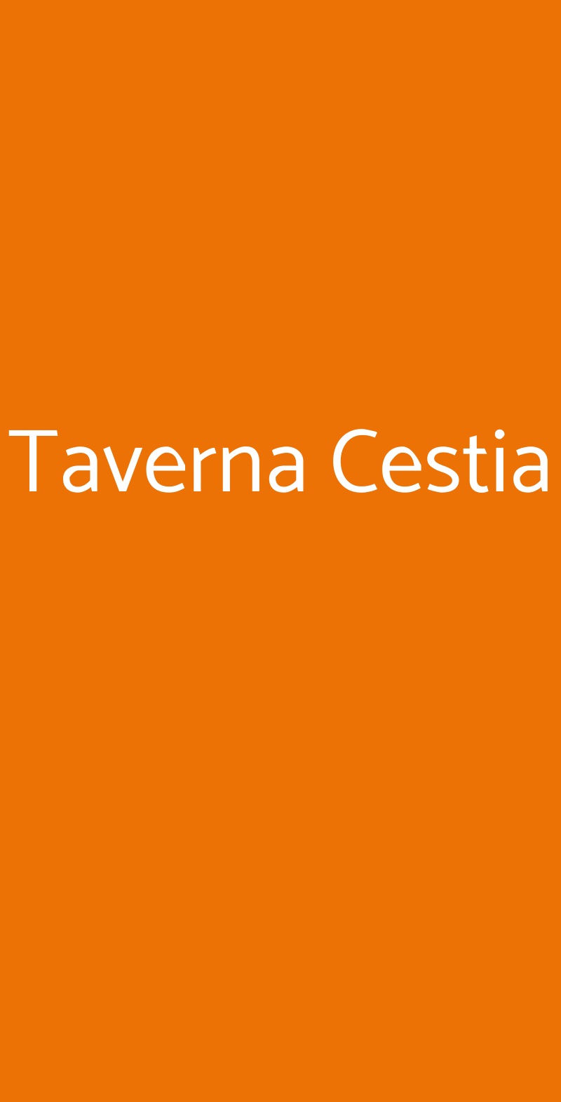 Taverna Cestia Roma menù 1 pagina