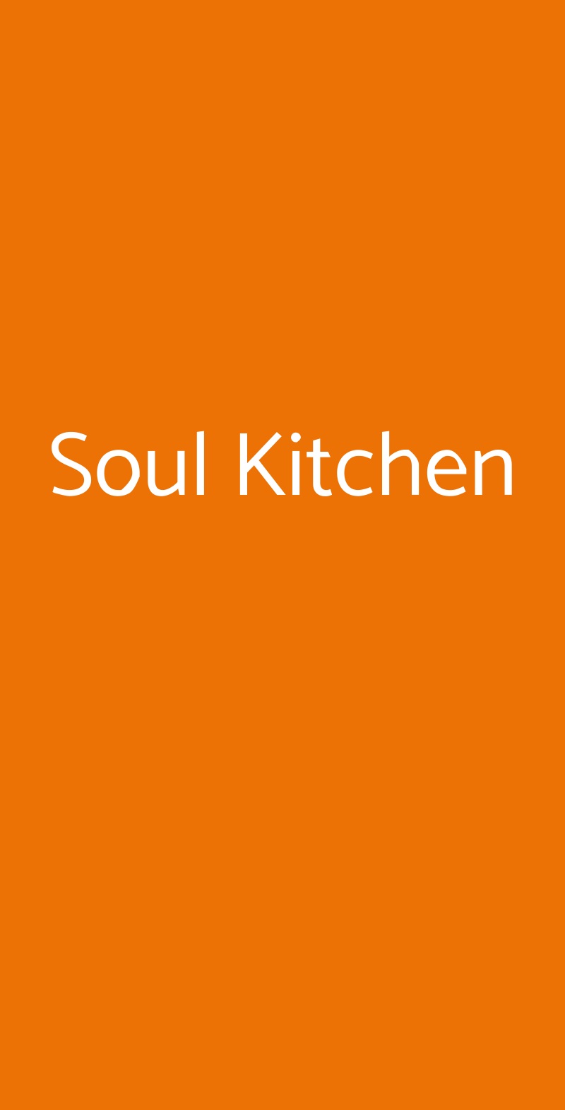 Soul Kitchen Roma menù 1 pagina
