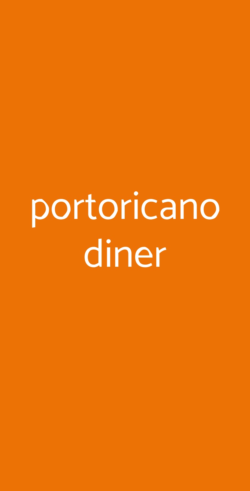 portoricano diner Roma menù 1 pagina