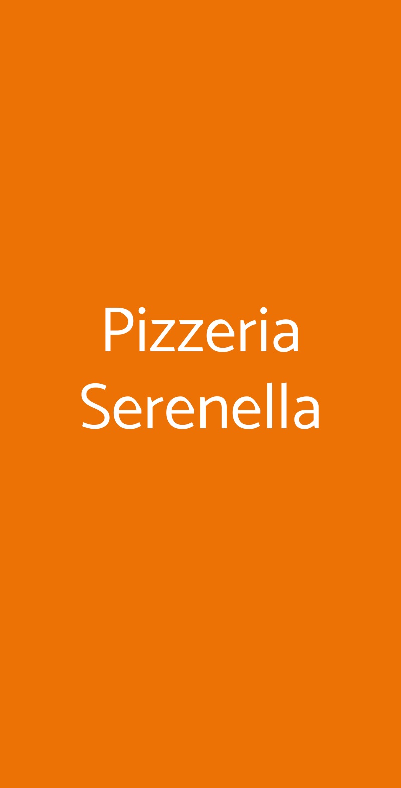 Pizzeria Serenella Roma menù 1 pagina