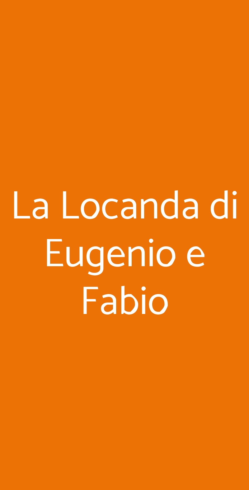 La Locanda di Eugenio e Fabio Roma menù 1 pagina