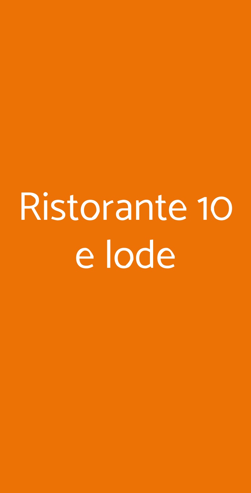 Ristorante 10 E Lode, Roma