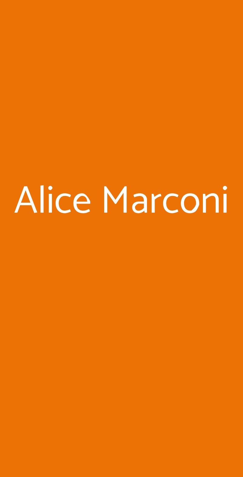 Alice Marconi Roma menù 1 pagina