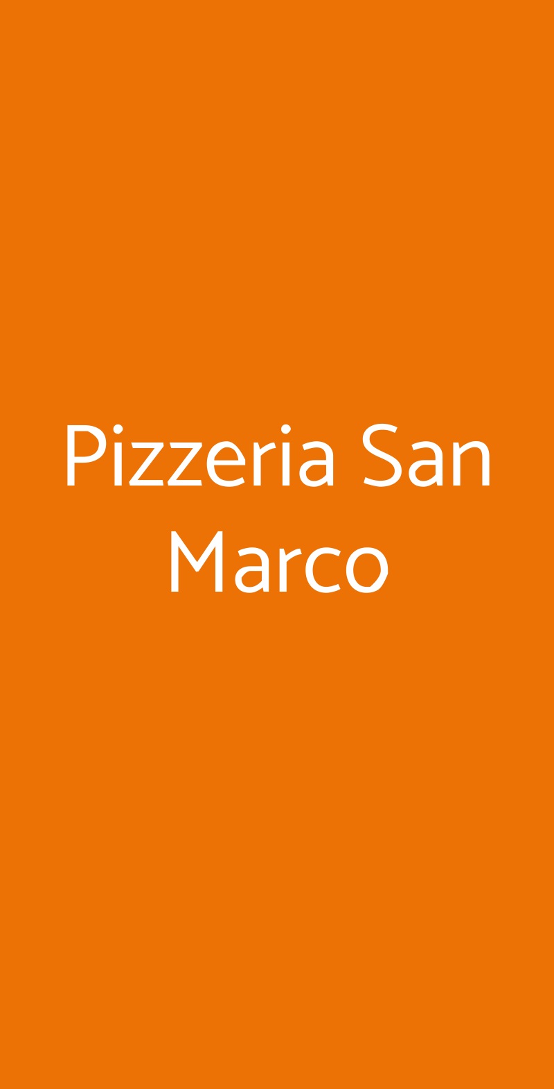 Pizzeria San Marco Roma menù 1 pagina