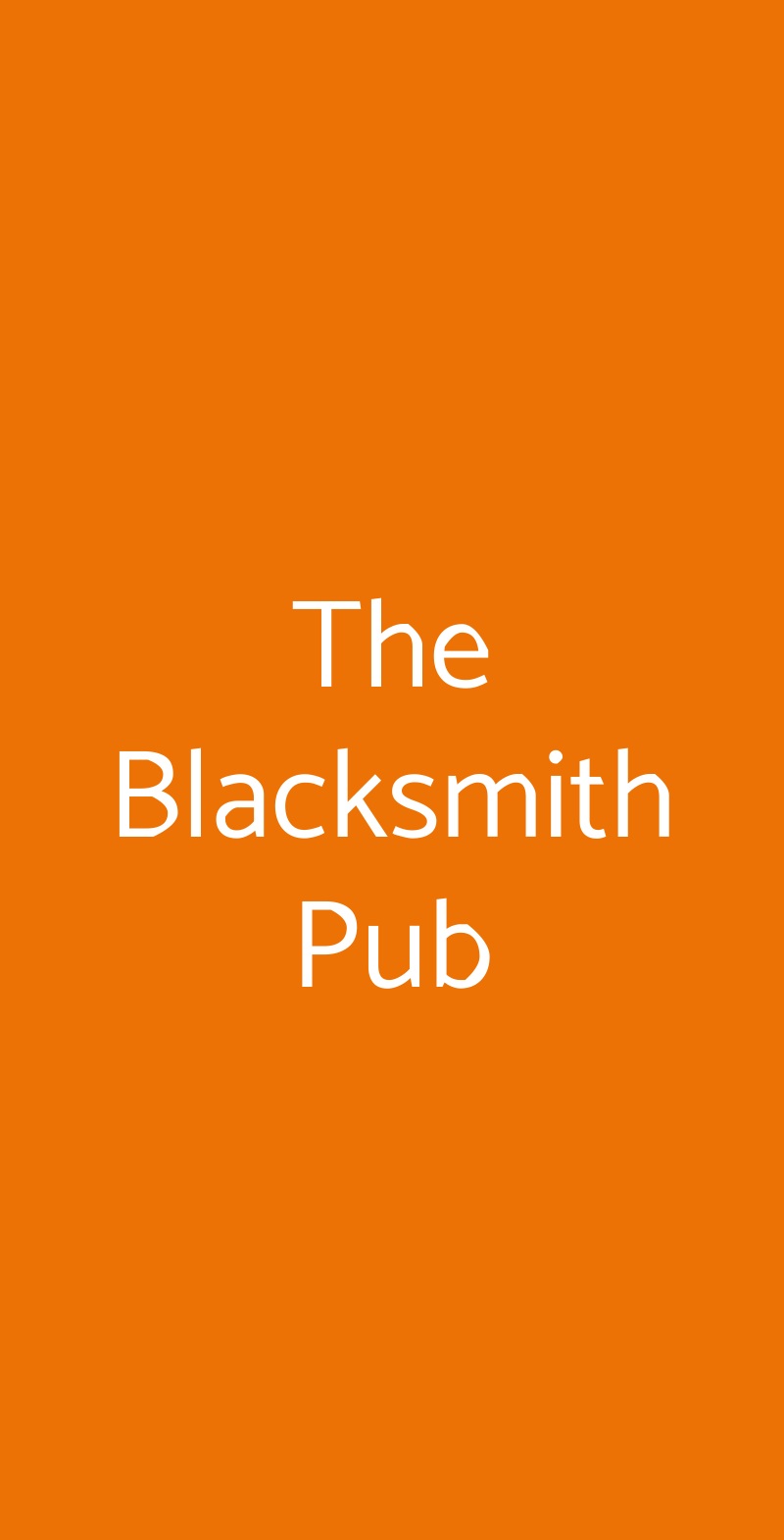The Blacksmith Pub Roma menù 1 pagina