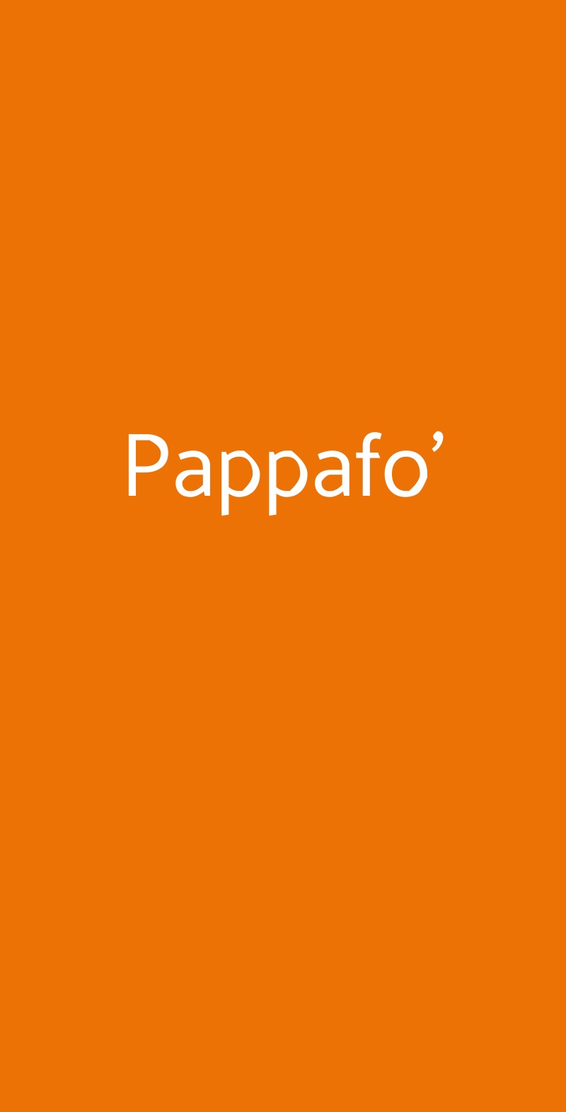 Pappafo' Roma menù 1 pagina