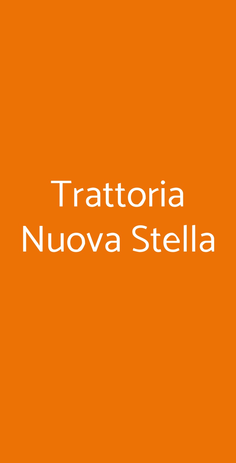 Trattoria Nuova Stella Roma menù 1 pagina