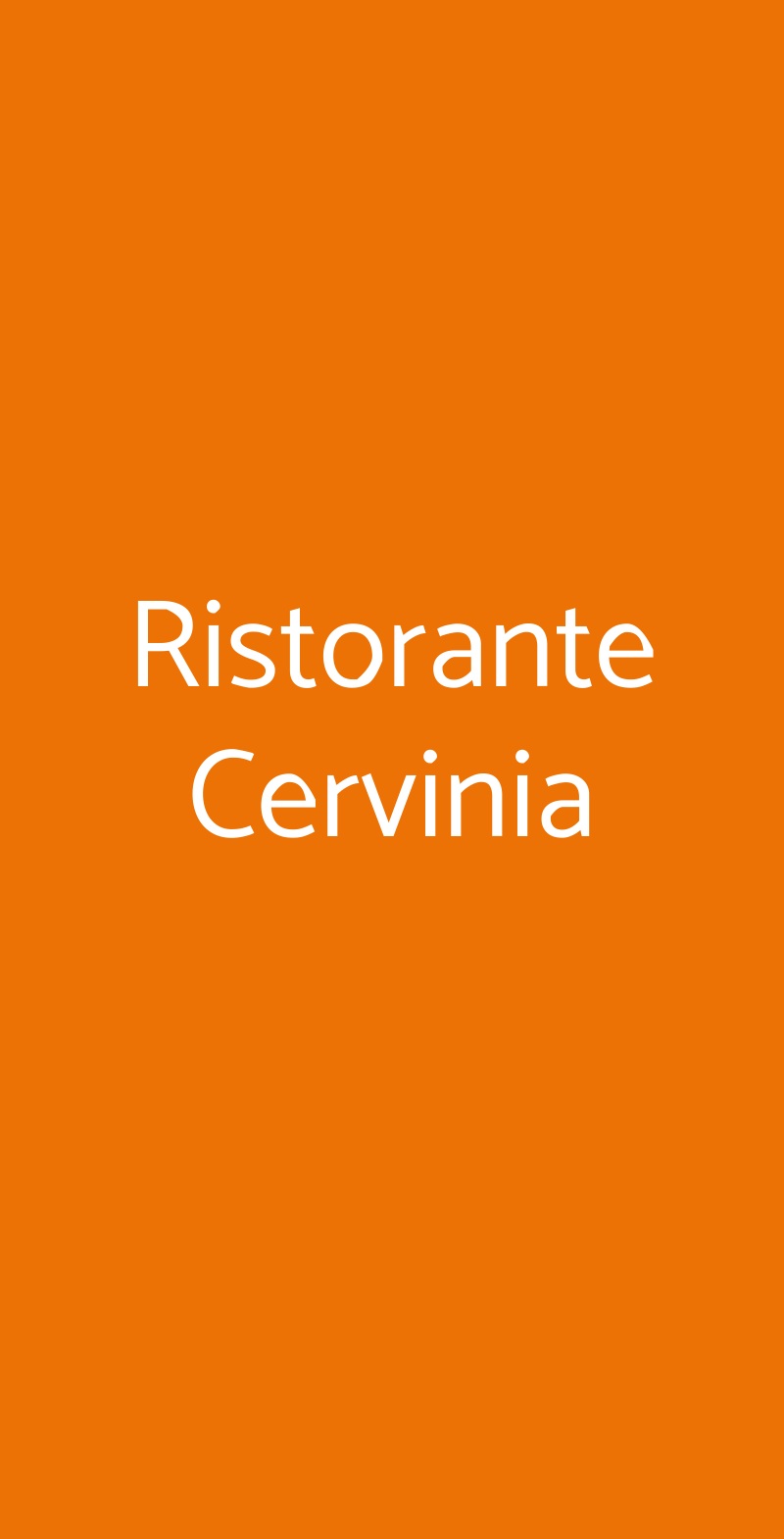 Ristorante Cervinia Roma menù 1 pagina