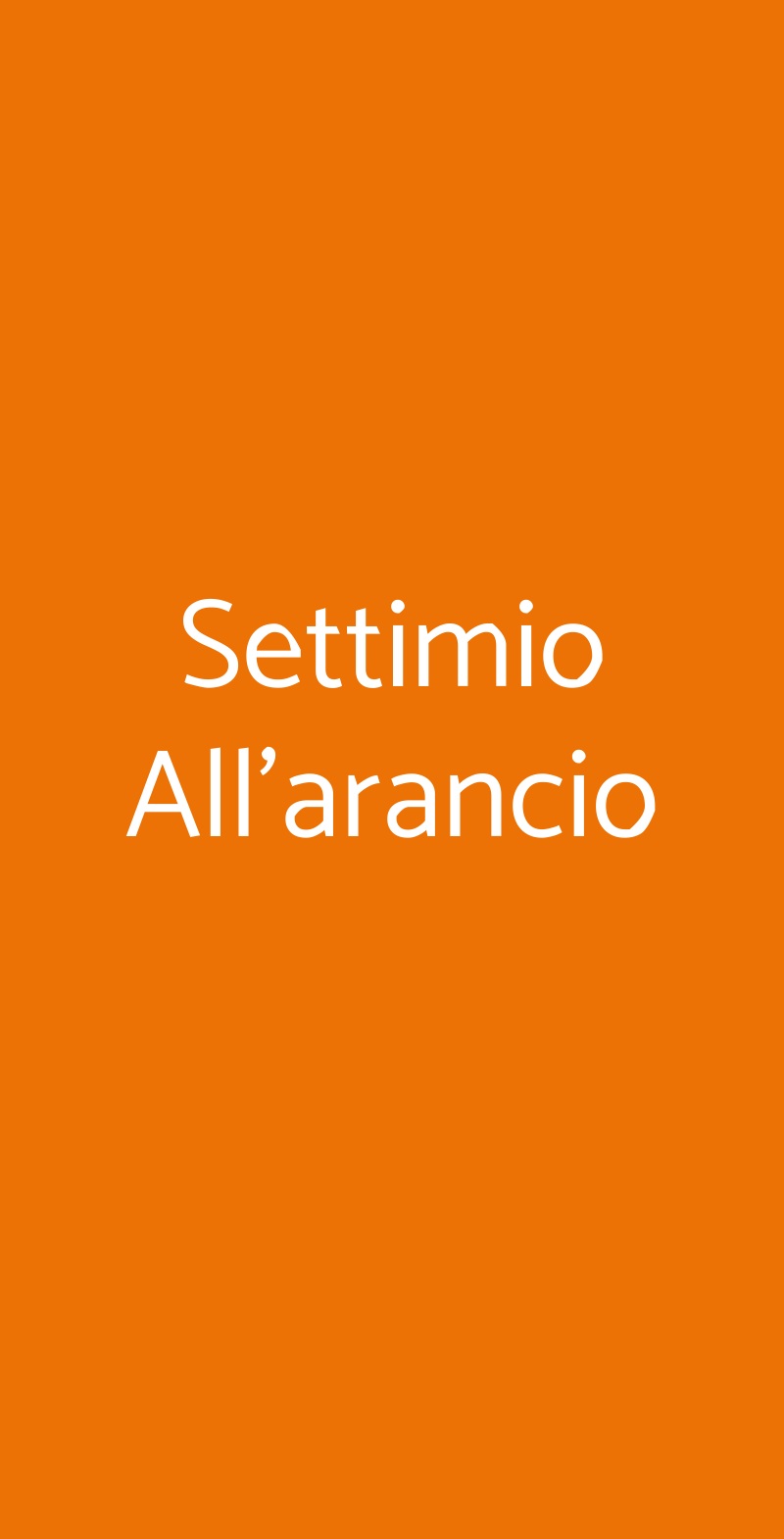 Settimio All'arancio Roma menù 1 pagina