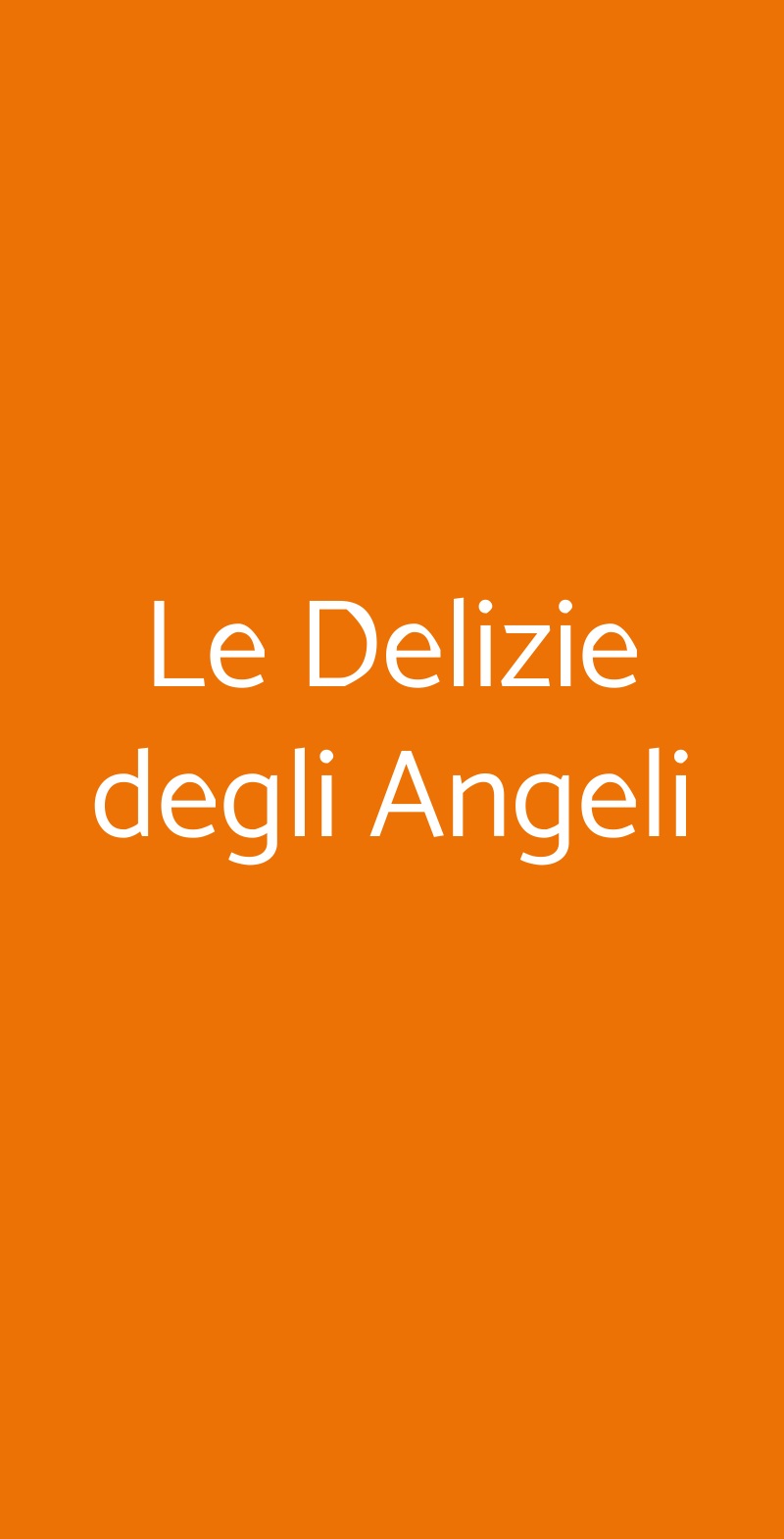 Le Delizie degli Angeli Roma menù 1 pagina