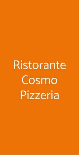 Ristorante Cosmo Pizzeria, Roma