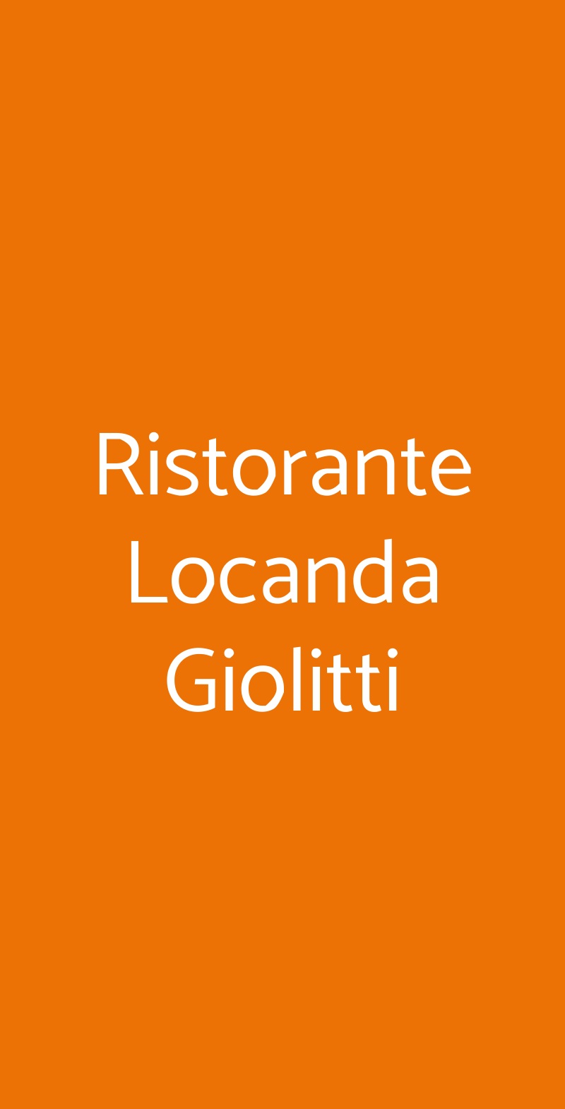 Ristorante Locanda Giolitti Roma menù 1 pagina