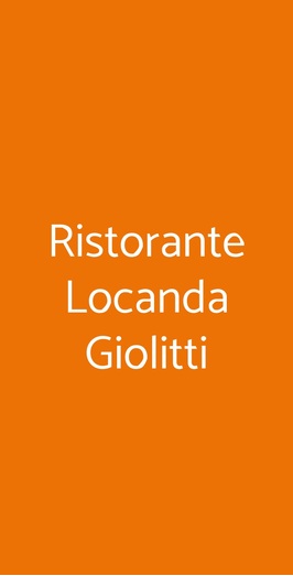 Ristorante Locanda Giolitti, Roma