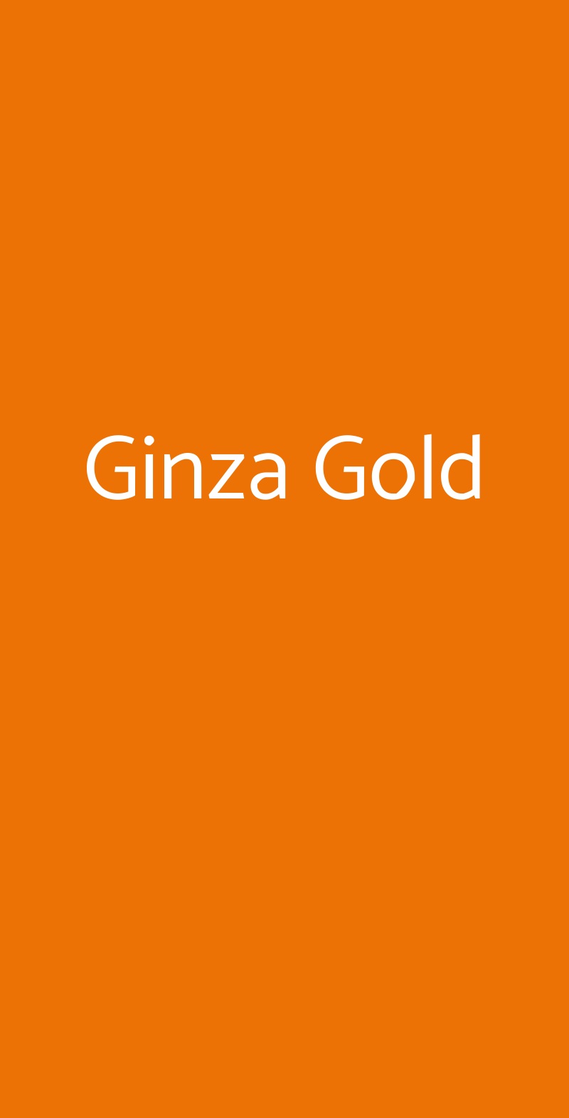 Ginza Gold Roma menù 1 pagina
