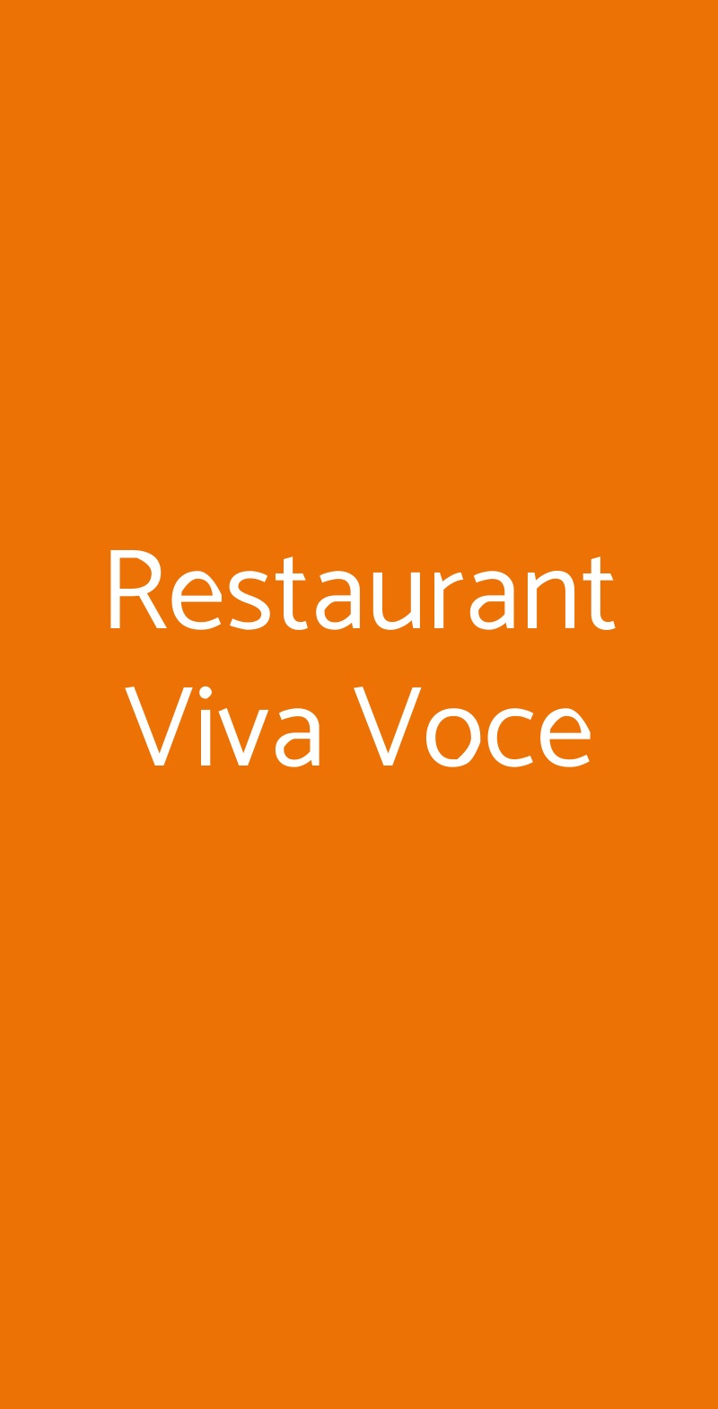 Restaurant Viva Voce Roma menù 1 pagina