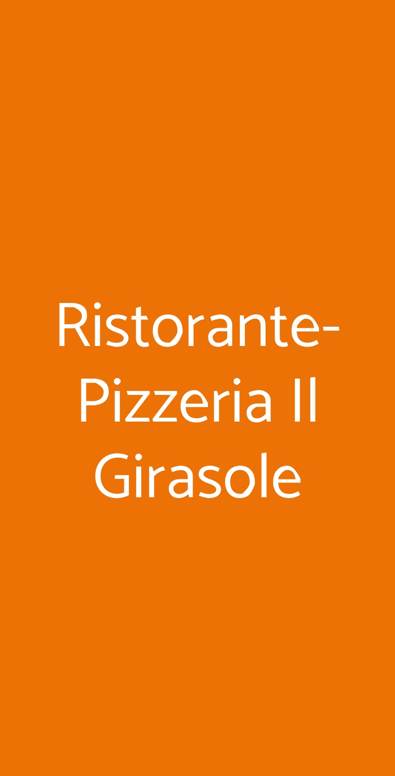Ristorante-Pizzeria Il Girasole Roma menù 1 pagina