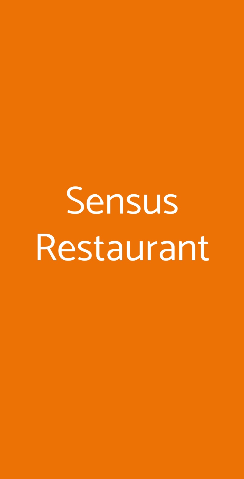 Sensus Restaurant Roma menù 1 pagina