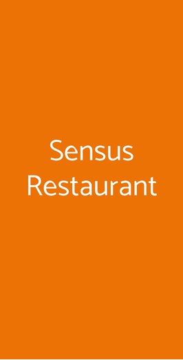 Sensus Restaurant, Roma