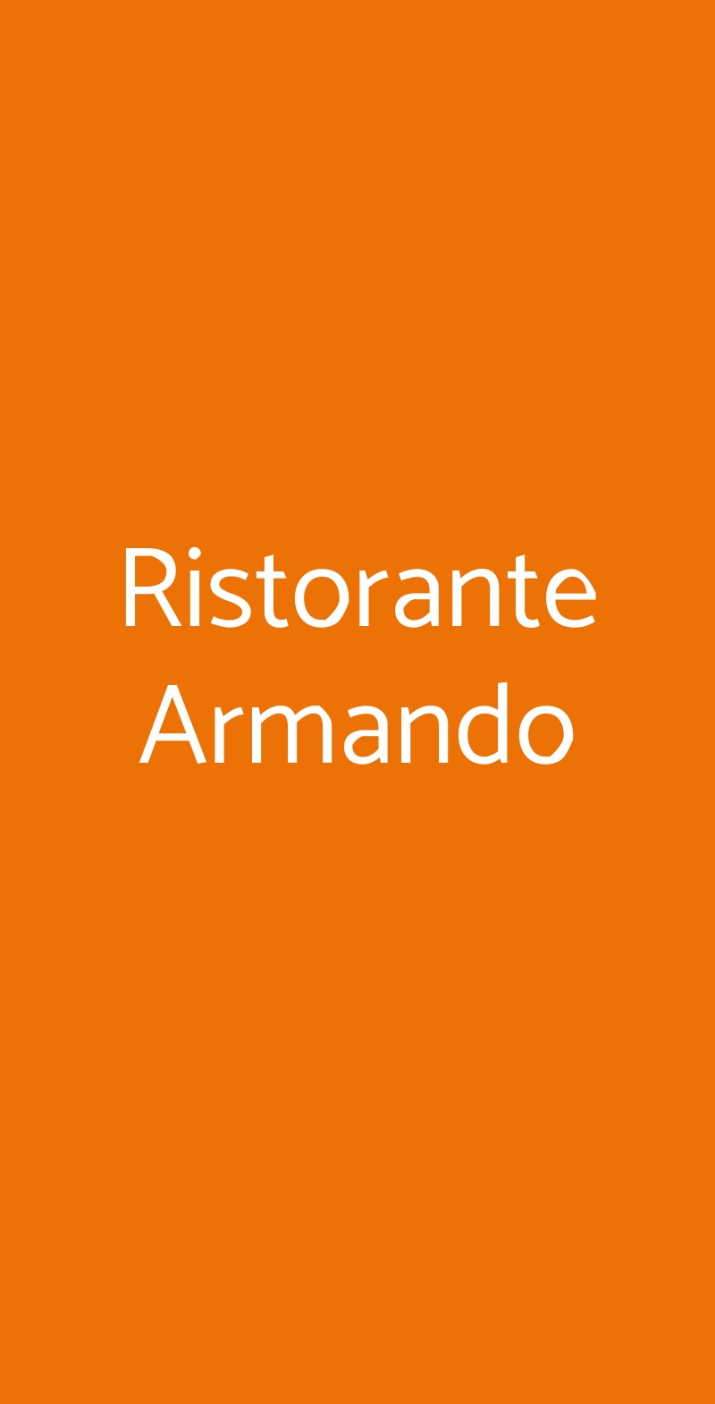 Ristorante Armando Roma menù 1 pagina