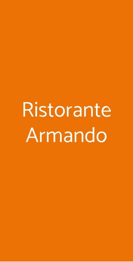 Ristorante Armando, Roma
