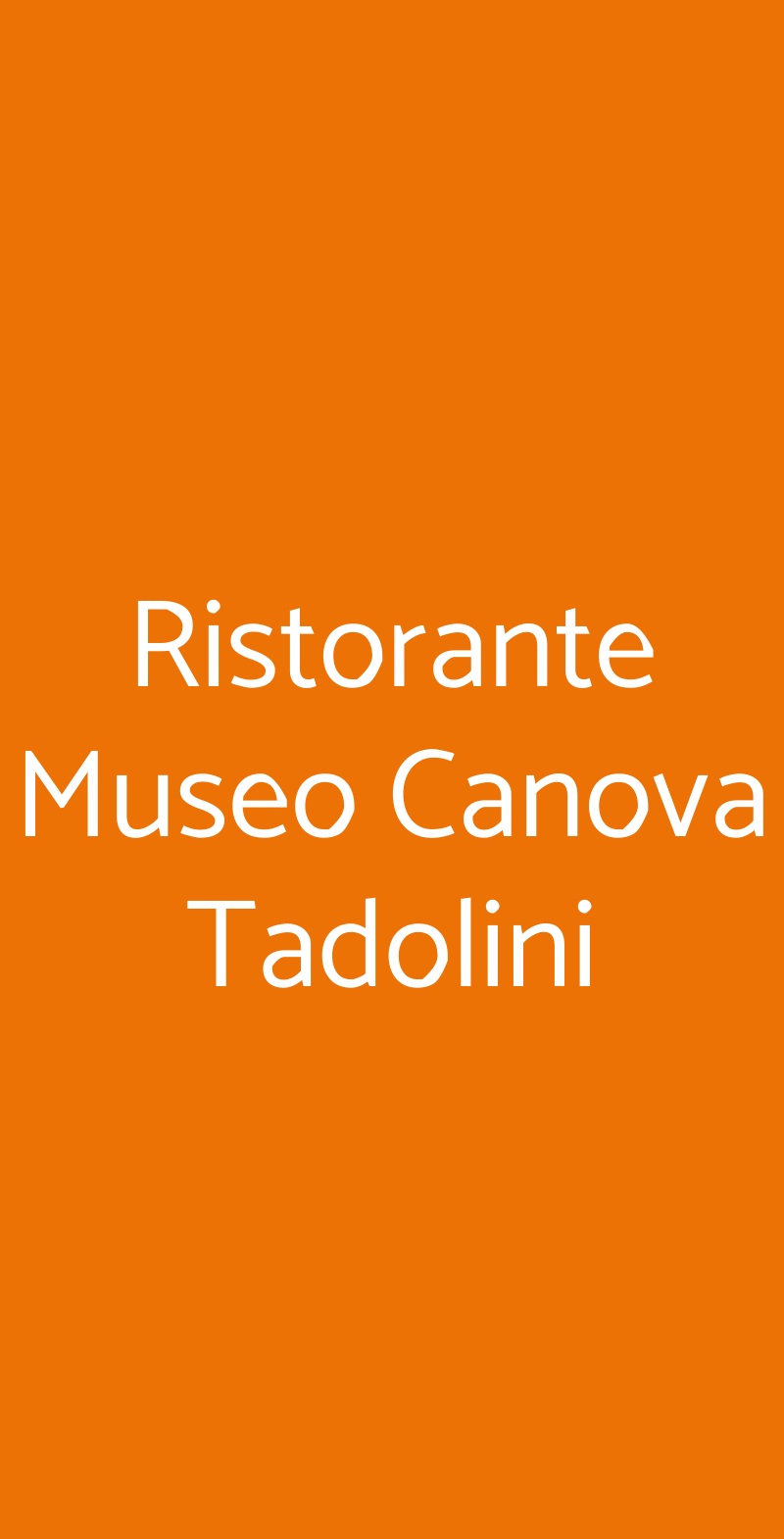 Ristorante Museo Canova Tadolini Roma menù 1 pagina