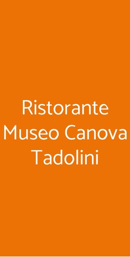 Ristorante Museo Canova Tadolini, Roma