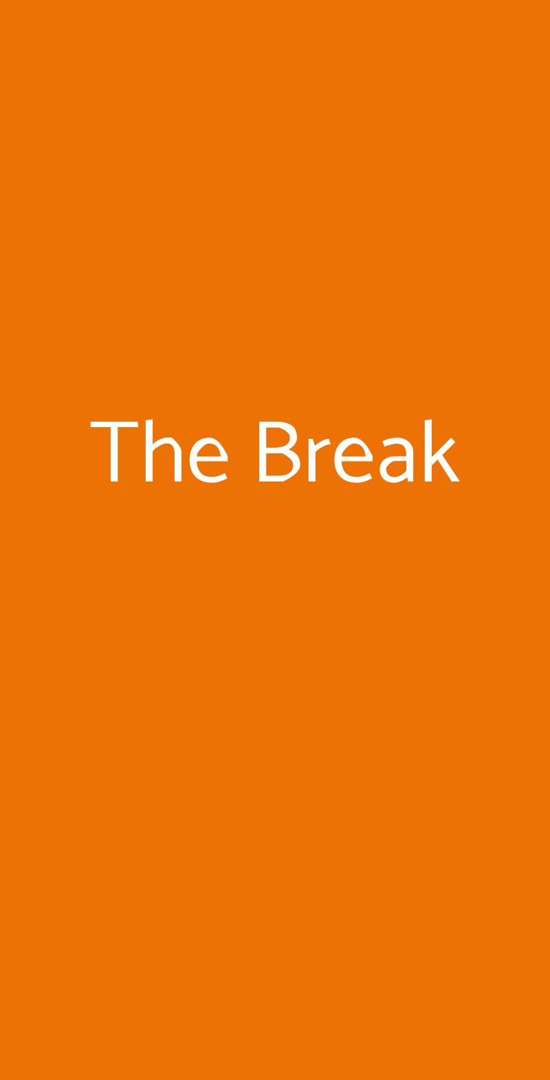 The Break Roma menù 1 pagina
