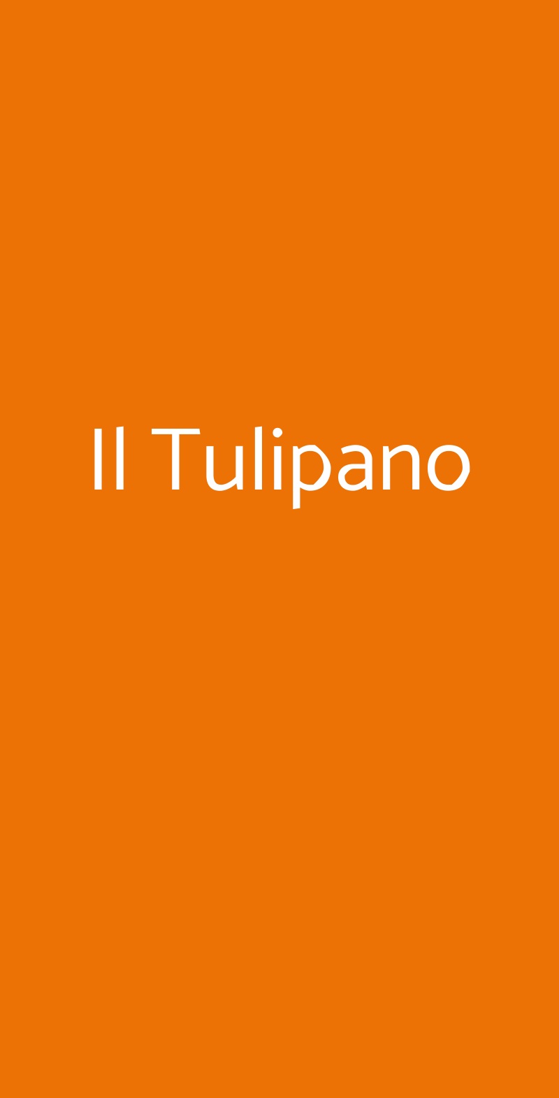 Il Tulipano Roma menù 1 pagina