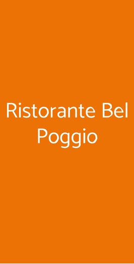 Ristorante Bel Poggio, Roma