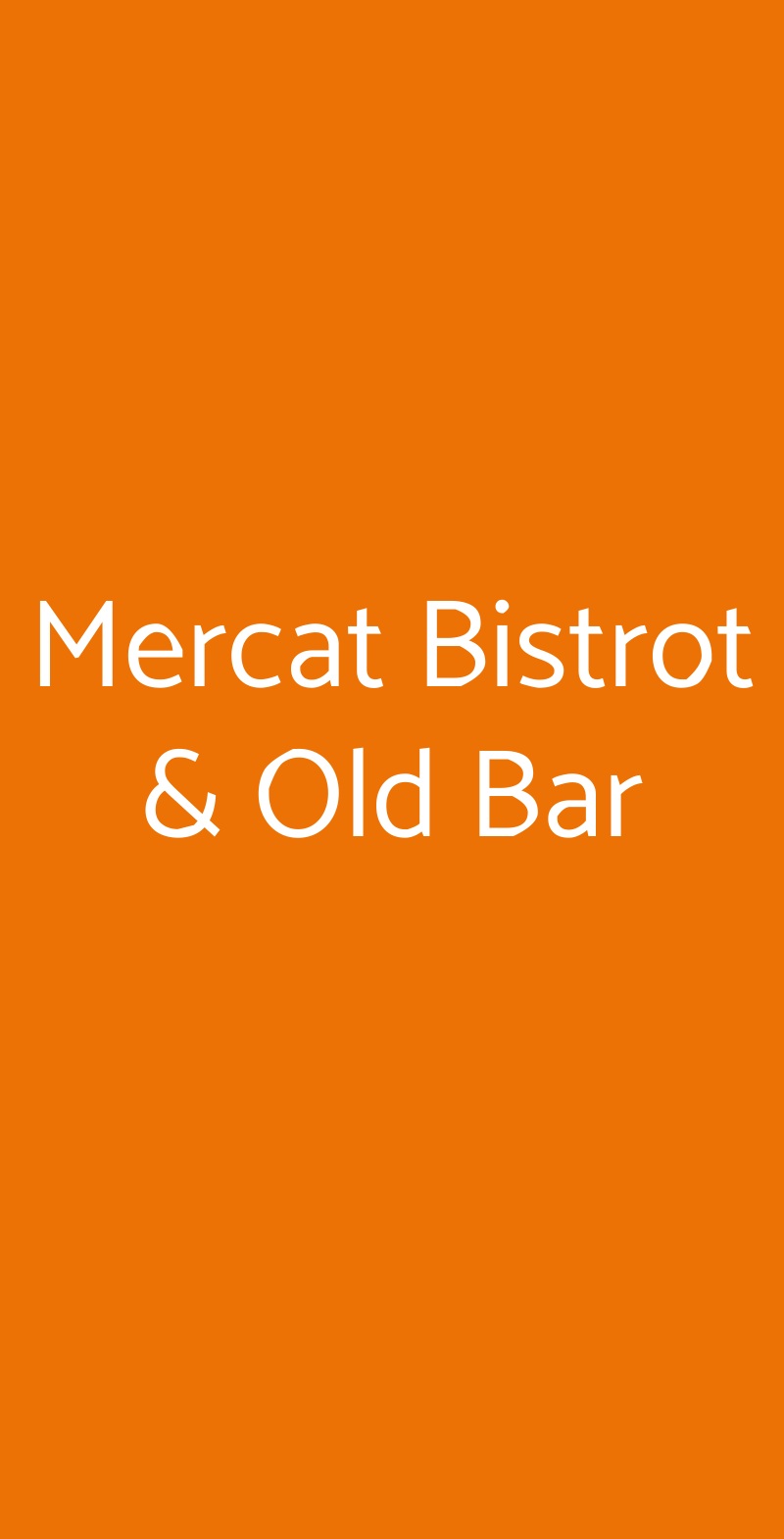 Mercat Bistrot & Old Bar, Roma