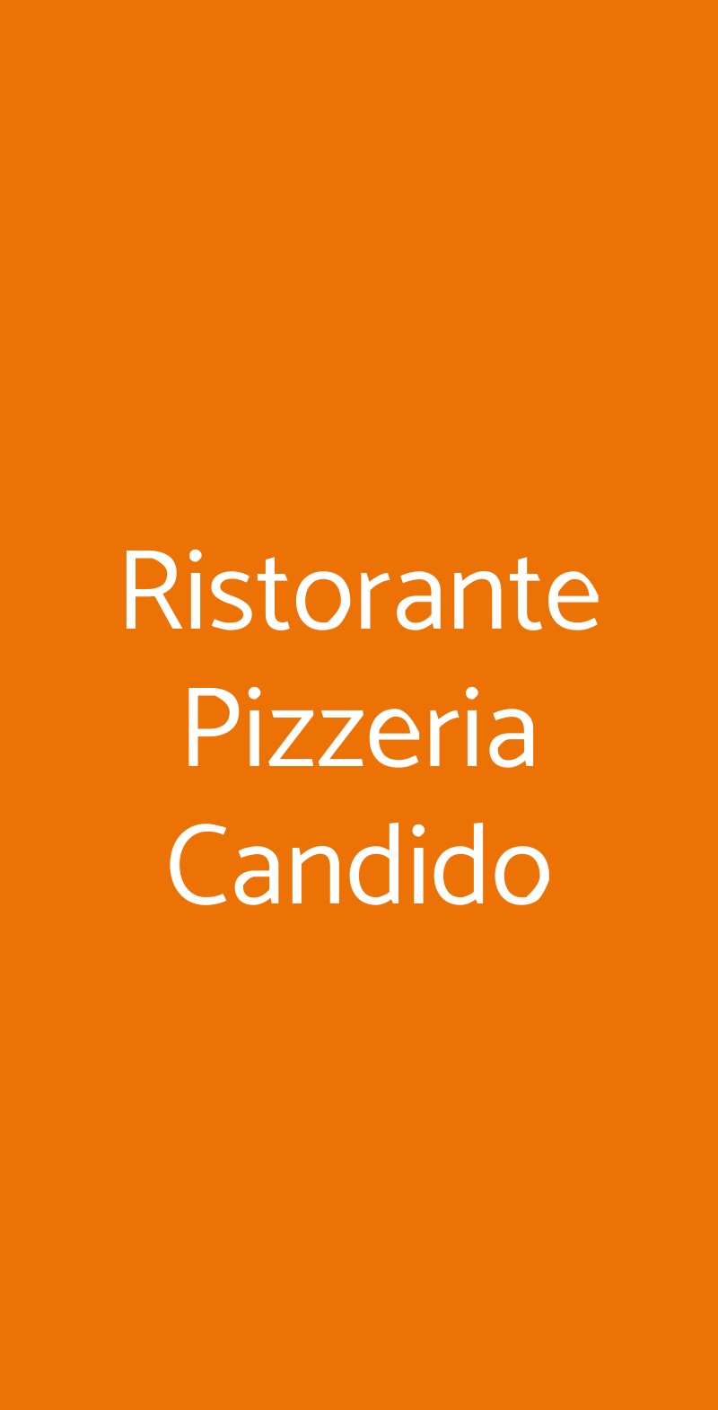 Ristorante Pizzeria Candido Roma menù 1 pagina