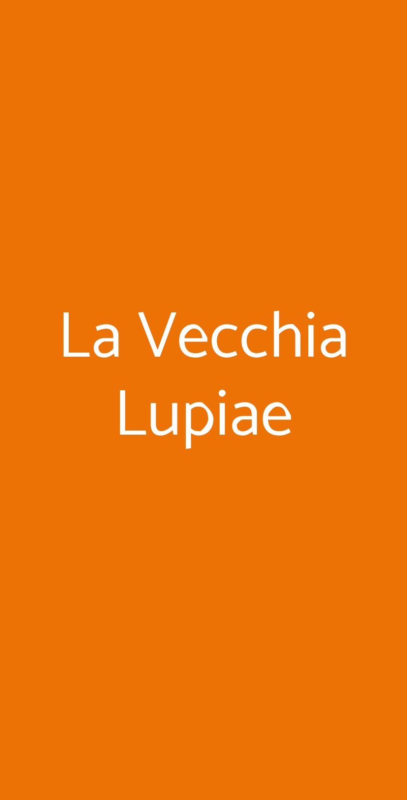 La Vecchia Lupiae Roma menù 1 pagina