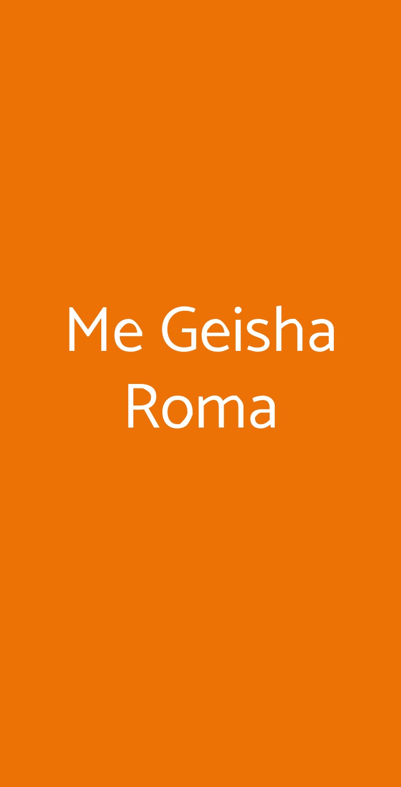 Me Geisha Roma Roma menù 1 pagina