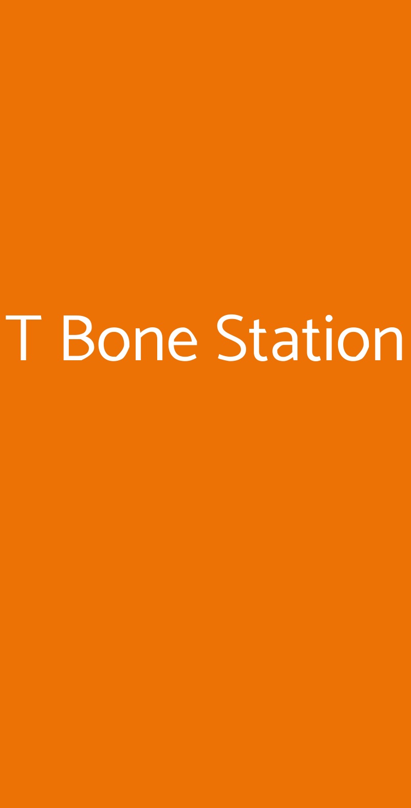 T Bone Station Roma menù 1 pagina