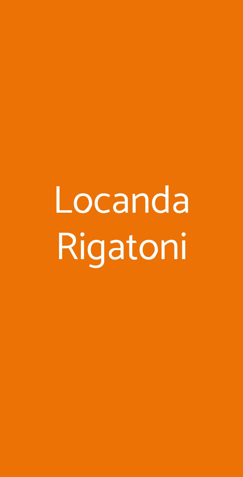 Locanda Rigatoni Roma menù 1 pagina