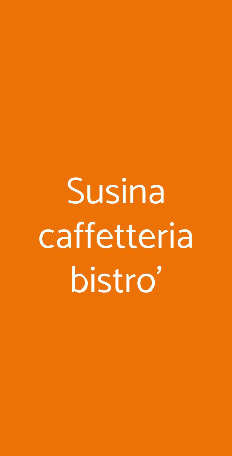 Susina caffetteria bistro' Roma menù 1 pagina