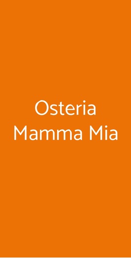 Osteria Mamma Mia, Roma