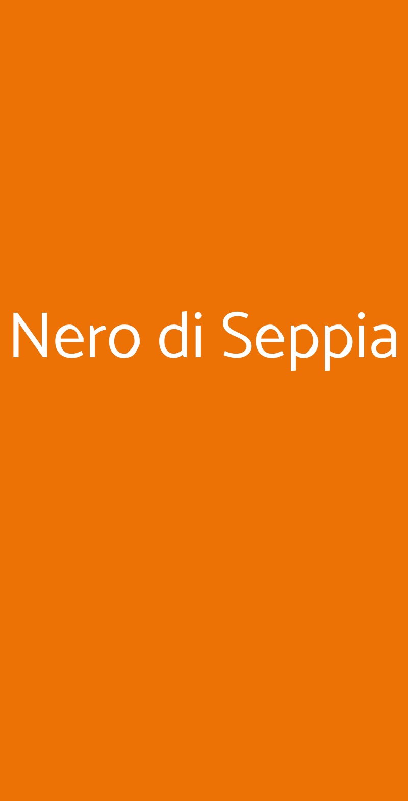 Nero di Seppia Roma menù 1 pagina