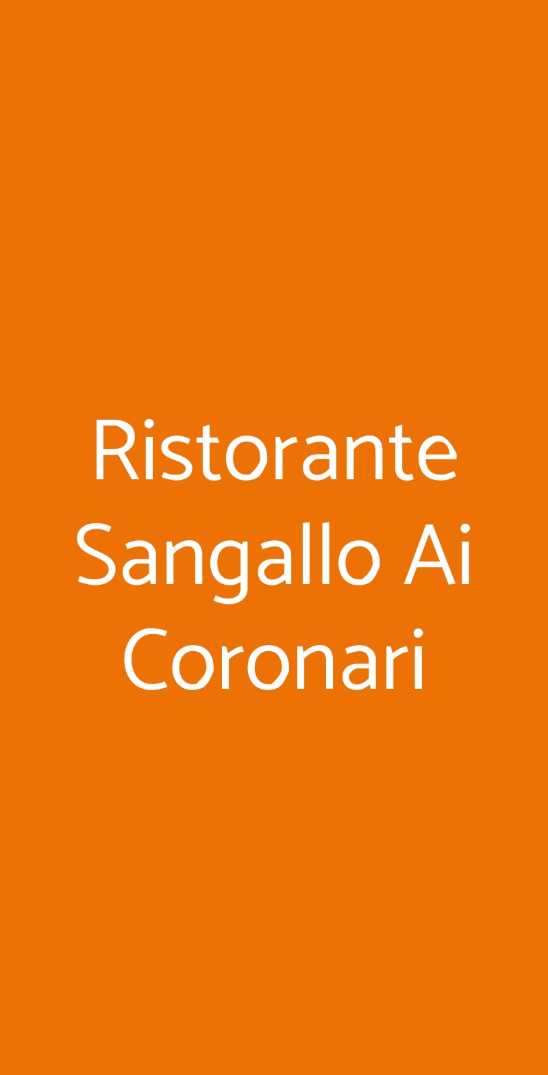 Ristorante Sangallo Ai Coronari Roma menù 1 pagina